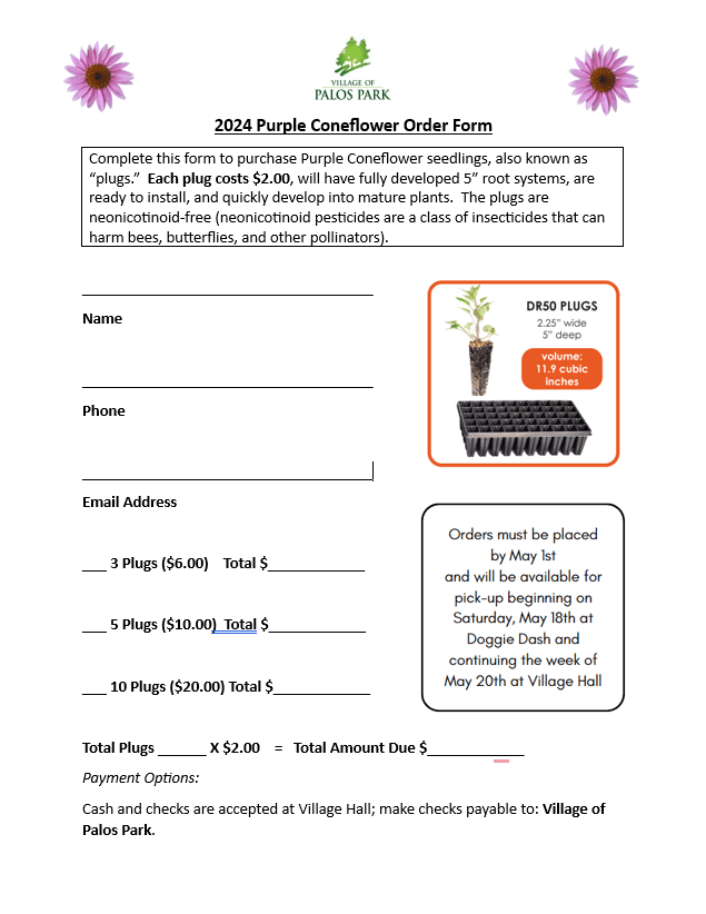 Full Coneflower Order Form