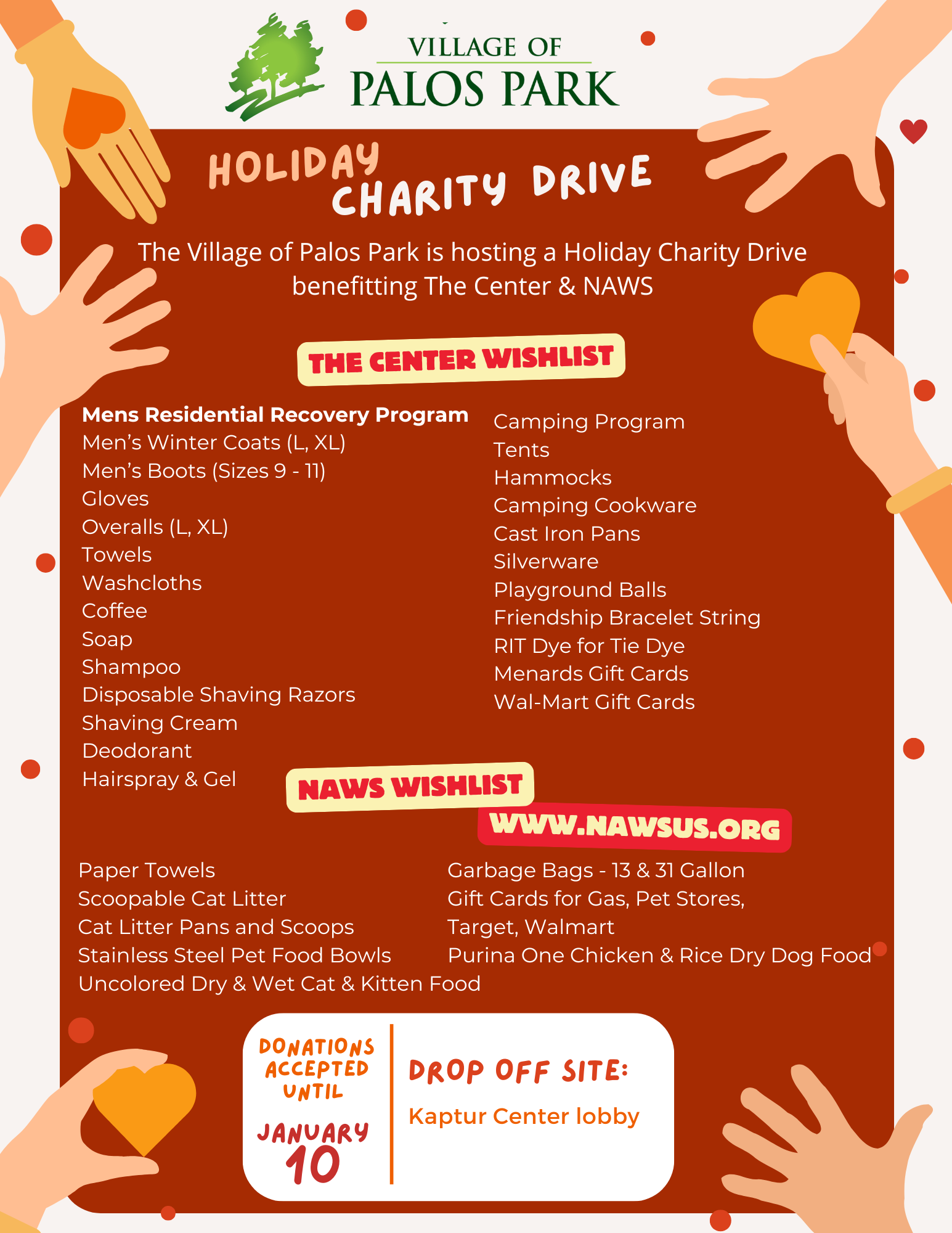 2024 Holiday Charity Drive Flyer