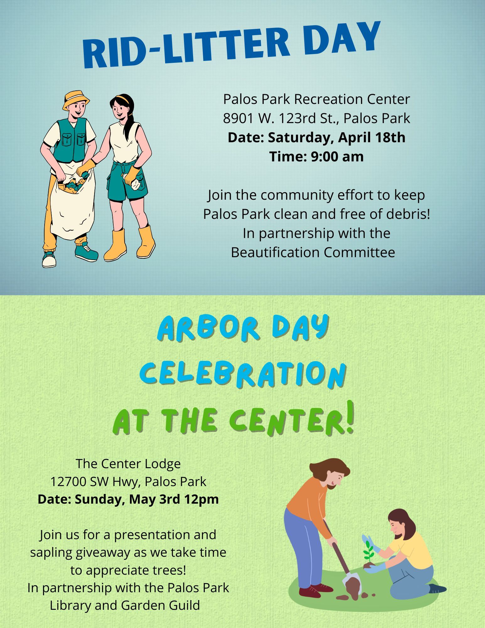 Rid Litter Arbor Day Flyer